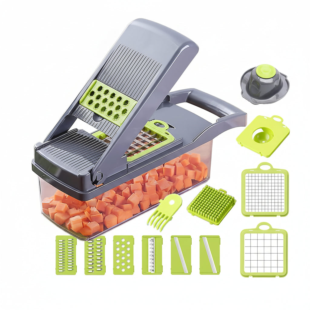 12-in-1 Multifunctional Stainless Steel Vegetable Chopper & Mandoline